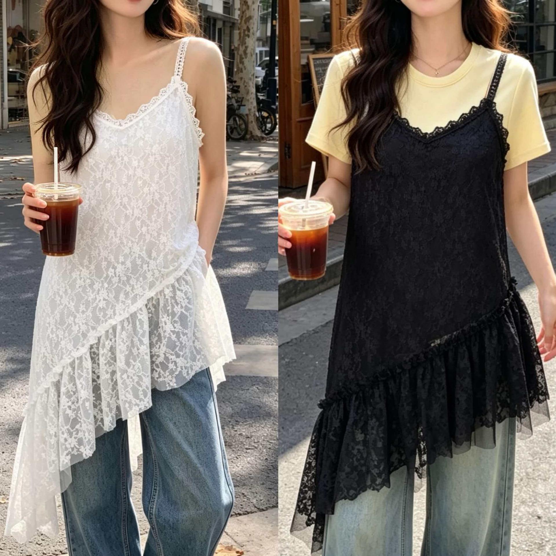 Lace Whisper Layered Cami - 레이스 위스퍼 레이어드 나시