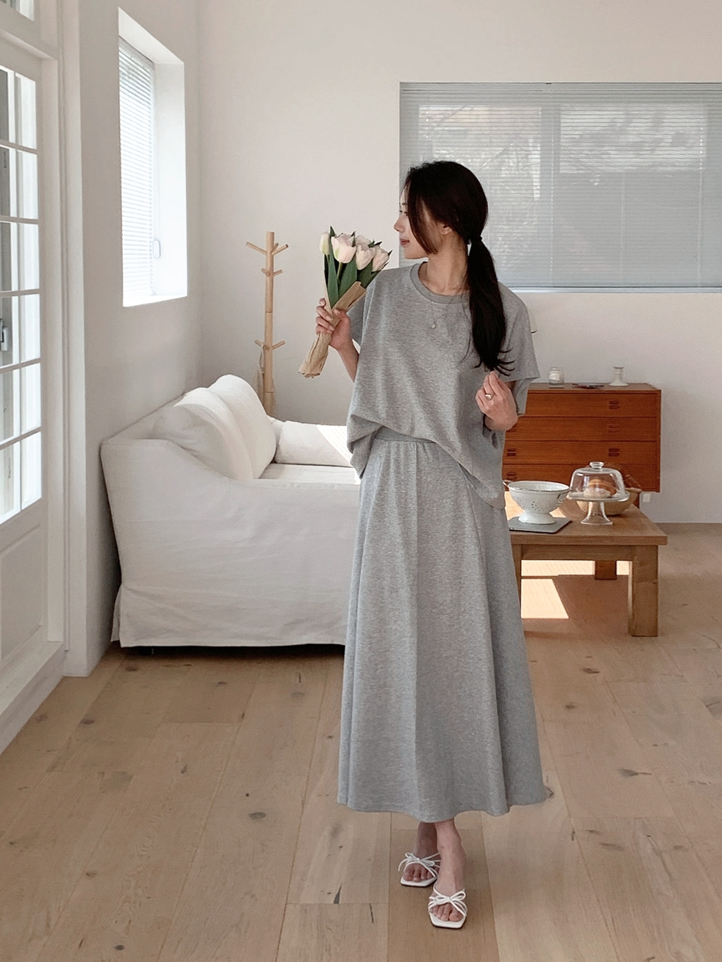 Daily Flare Two Piece Set - 데일리 플레어 투피스 세
