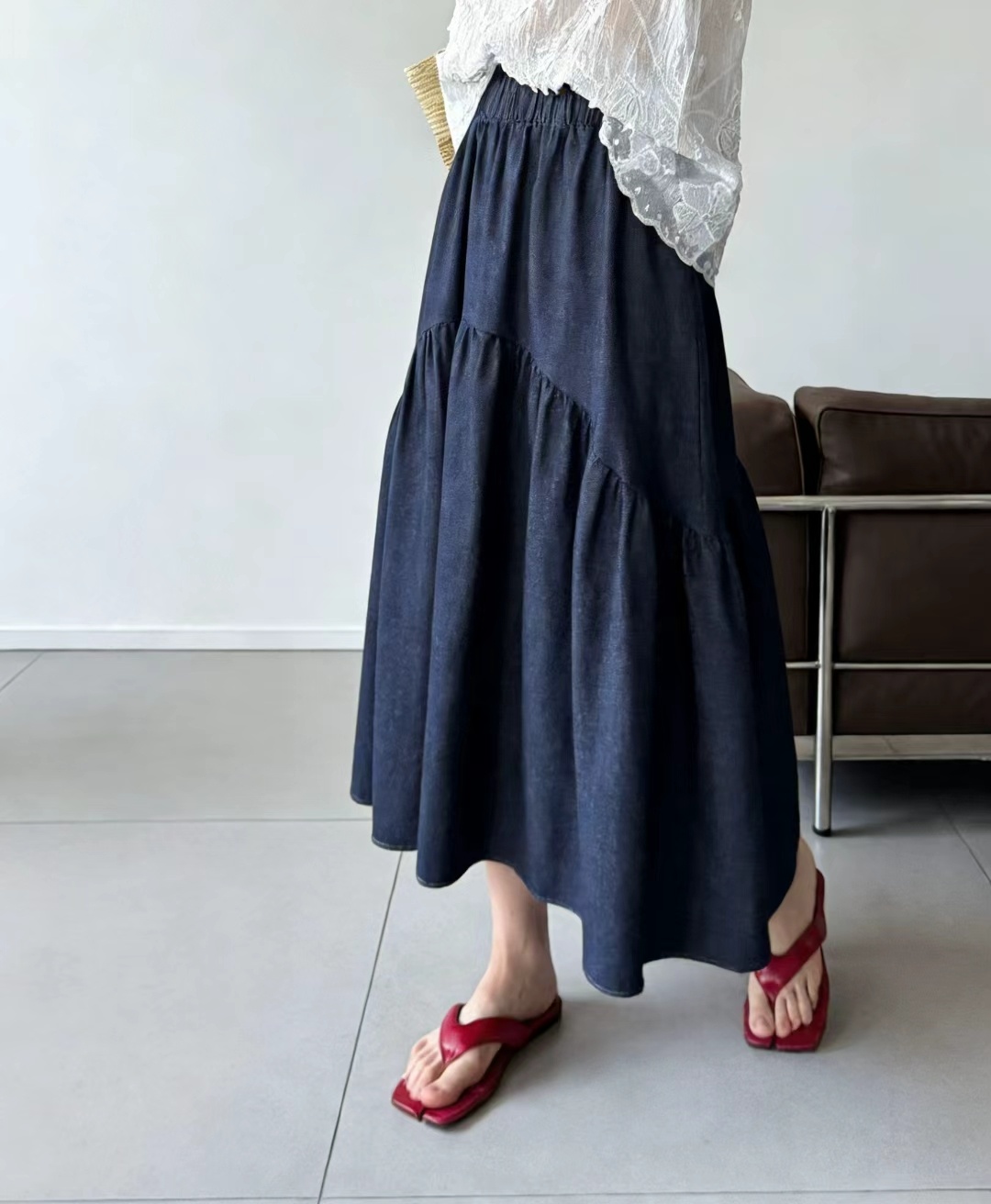 Denim Dream Tiered Skirt - 데님 드림 티어드 스커트