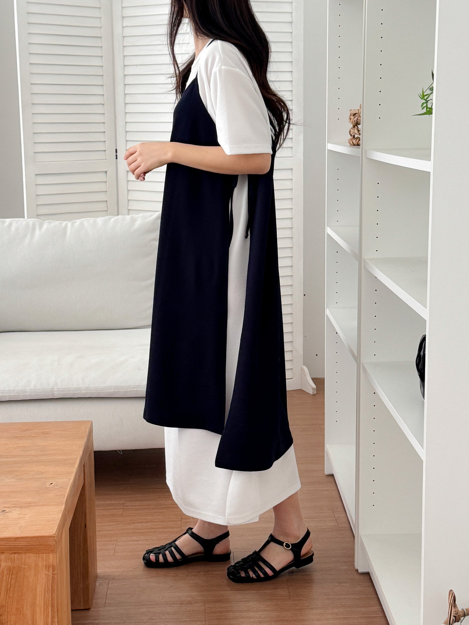 Simple Chic Strap Layer Dress - 심플 시크 스트랩 레이어 드레스
