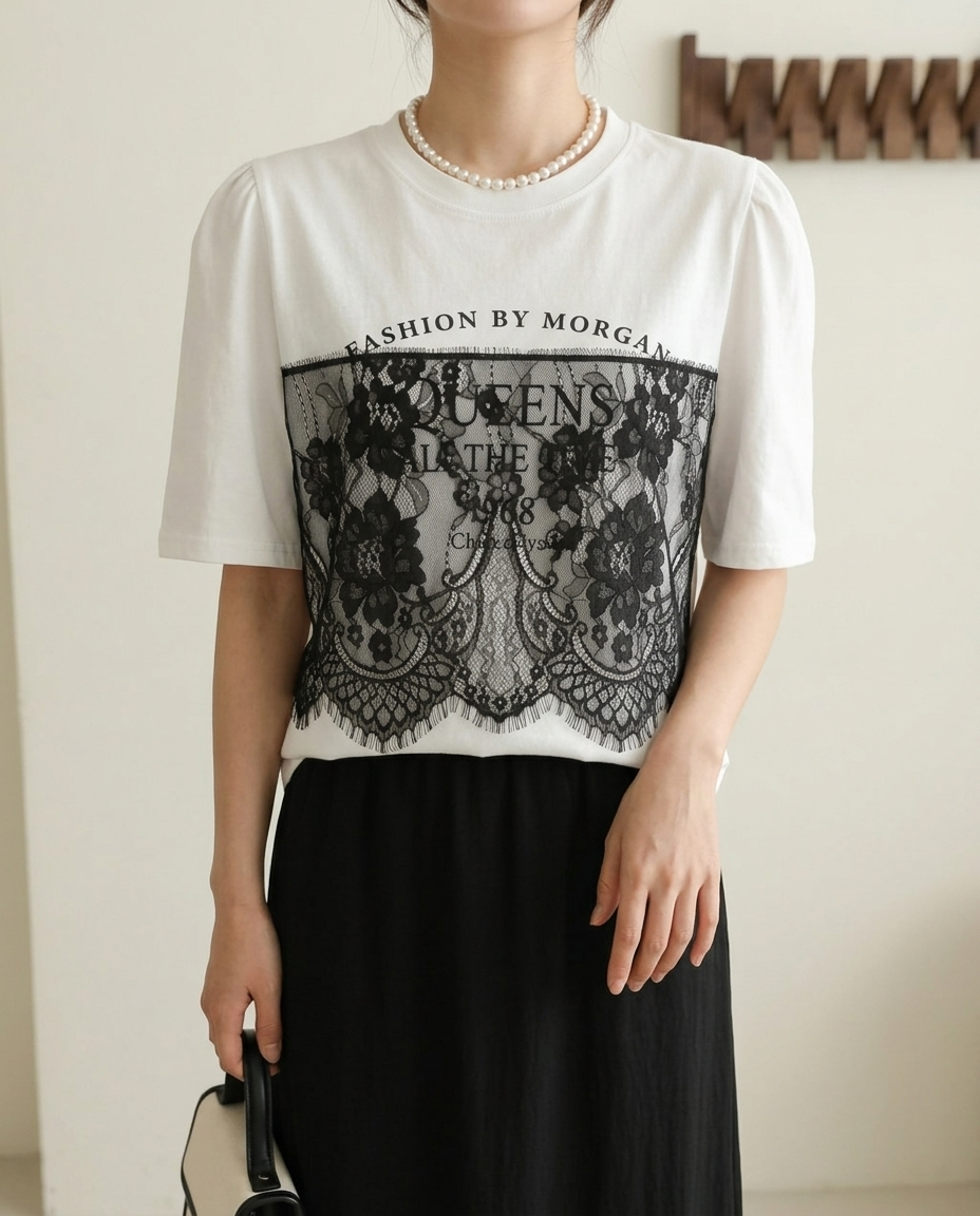 퀸스 레이스 티 - Queens Lace Tee