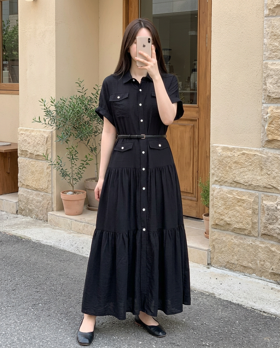 Everyday Grace Shirt Dress - 에브리데이 그레이스 셔츠 원피스