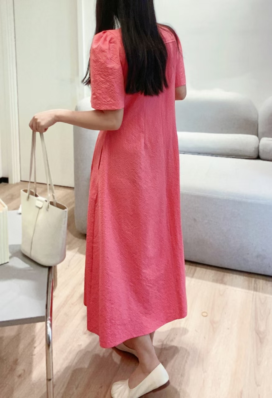 Soft Square Neck Flare Dress - 소프트 스퀘어넥 플레어 원피스