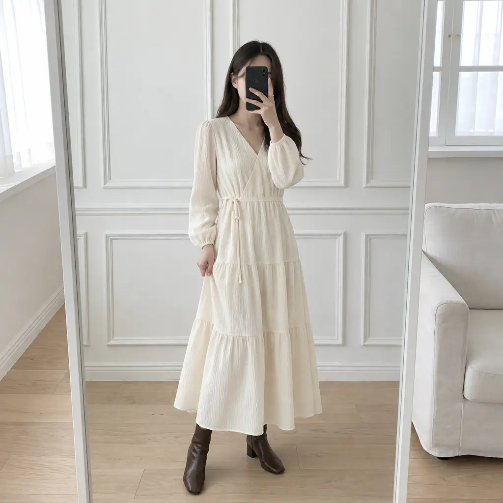 Cozy Wrap Maxi Dress - 코지 랩 맥시 원피스