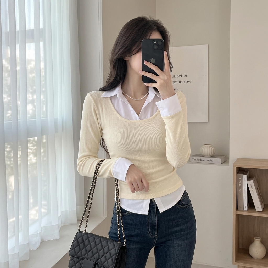 Soft Layer Ribbed Top - 소프트 레이어 골지 탑