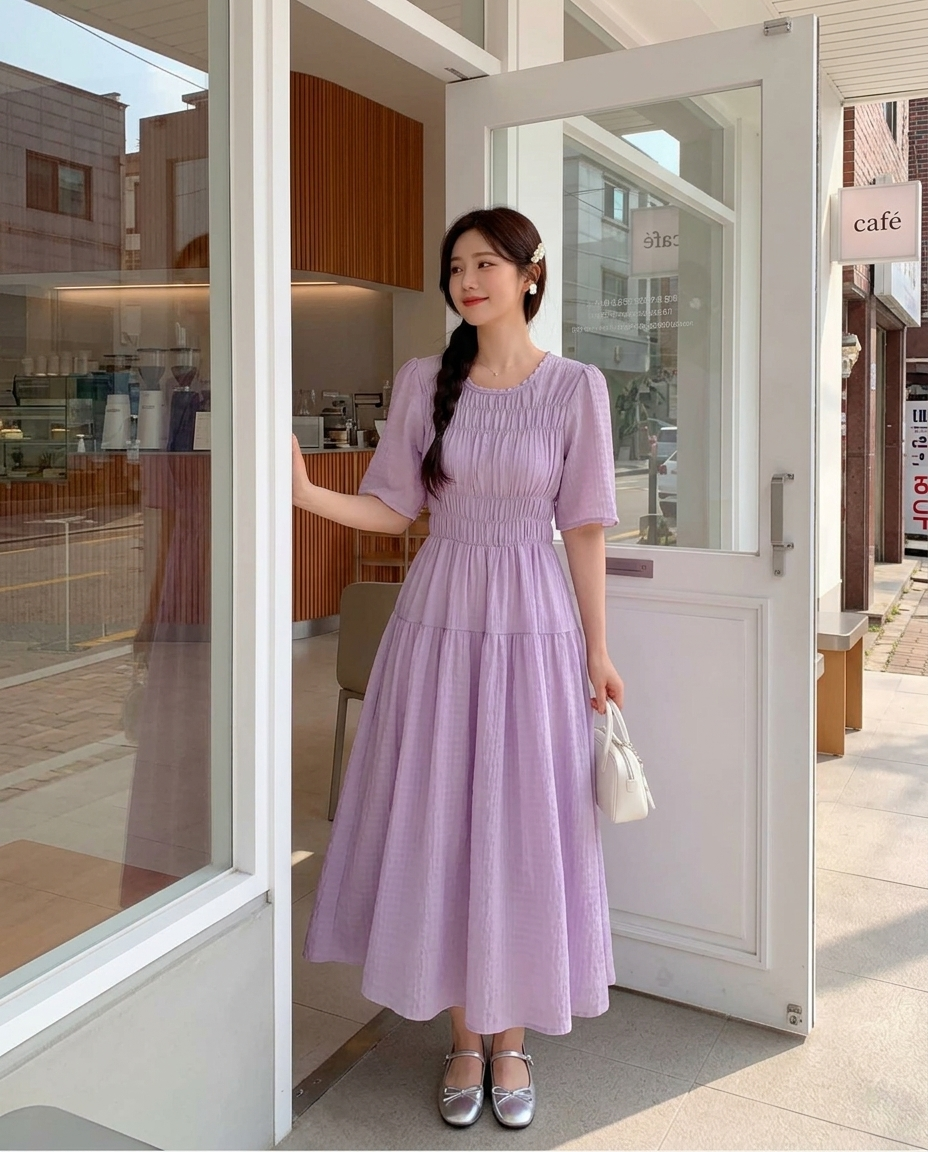 Cloud Shirring Breeze Dress - 클라우드 셔링 브리즈 원피스