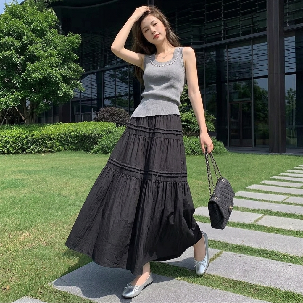 Pure Mood Long Skirt - 퓨어 무드 롱 스커트