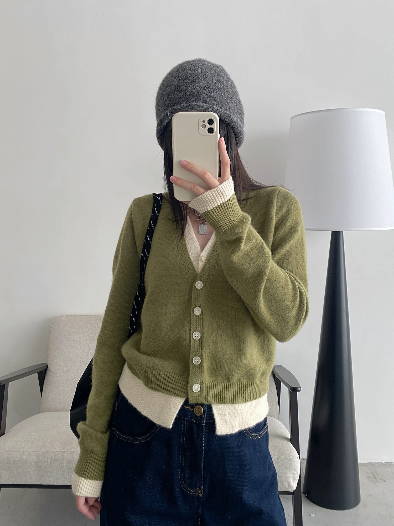 Double Layer Cardigan - 더블 레이어 가디건