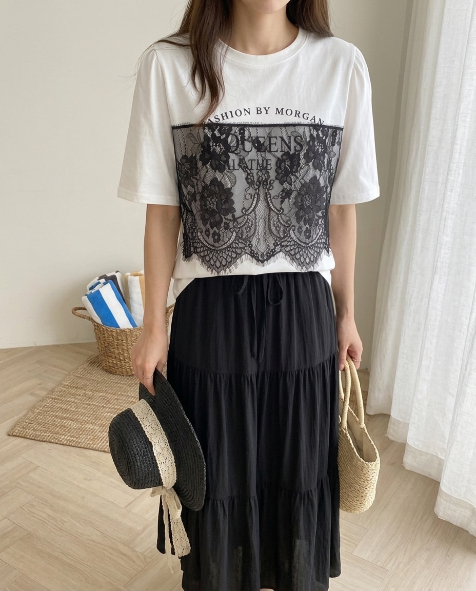 퀸스 레이스 티 - Queens Lace Tee