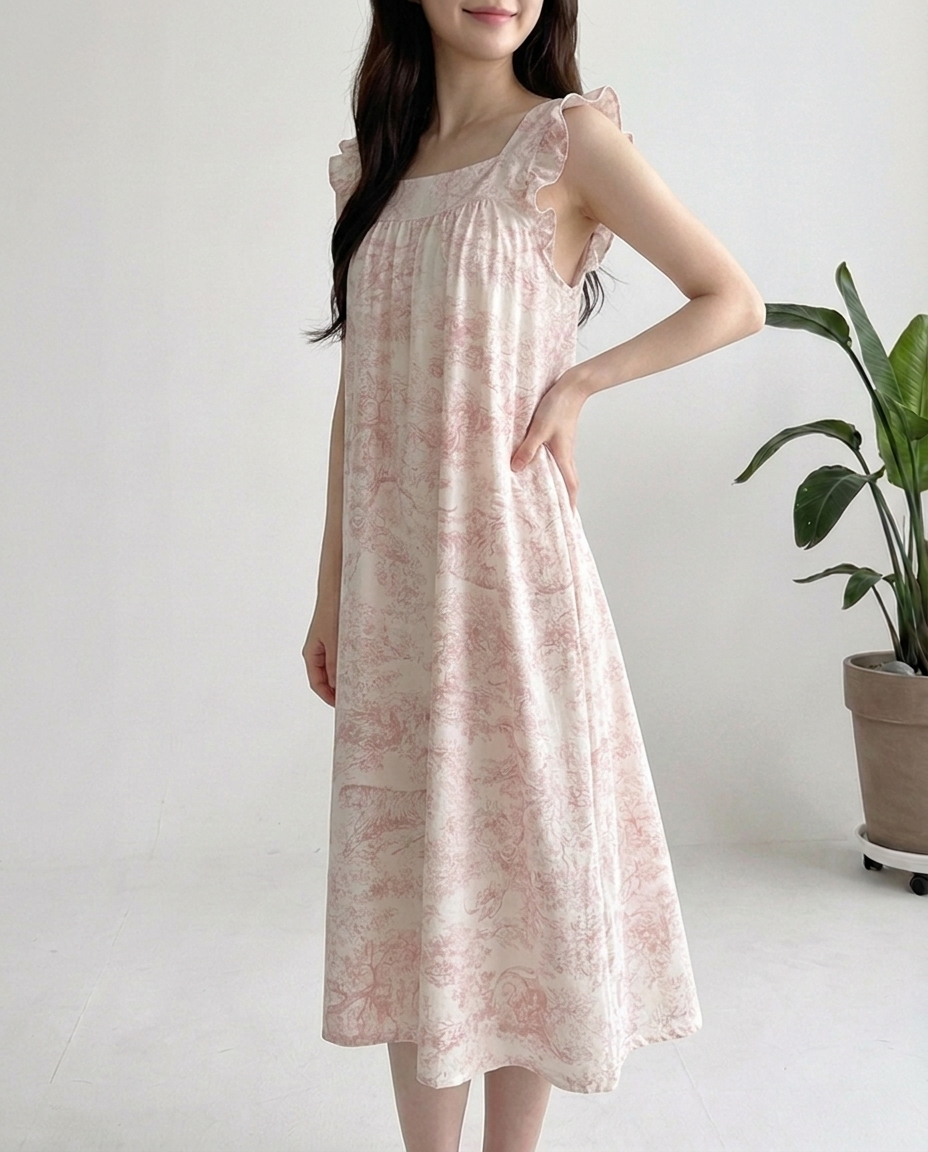 Toile Whisper Maxi Dress - 뜨왈 위스퍼 맥시 드레스