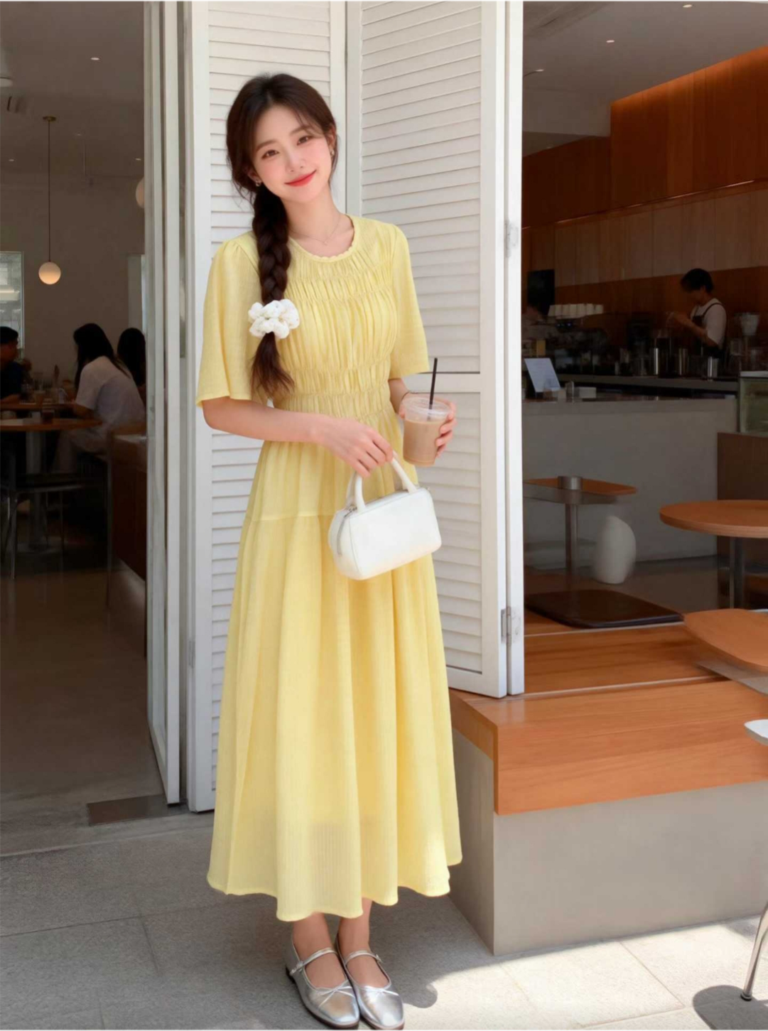 Cloud Shirring Breeze Dress - 클라우드 셔링 브리즈 원피스