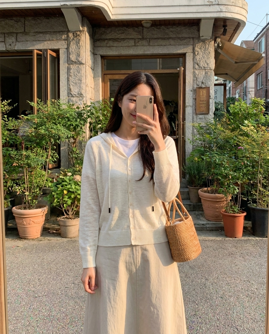 Premium Linen Touch Cardigan - 프리미엄 린넨 터치 가디건