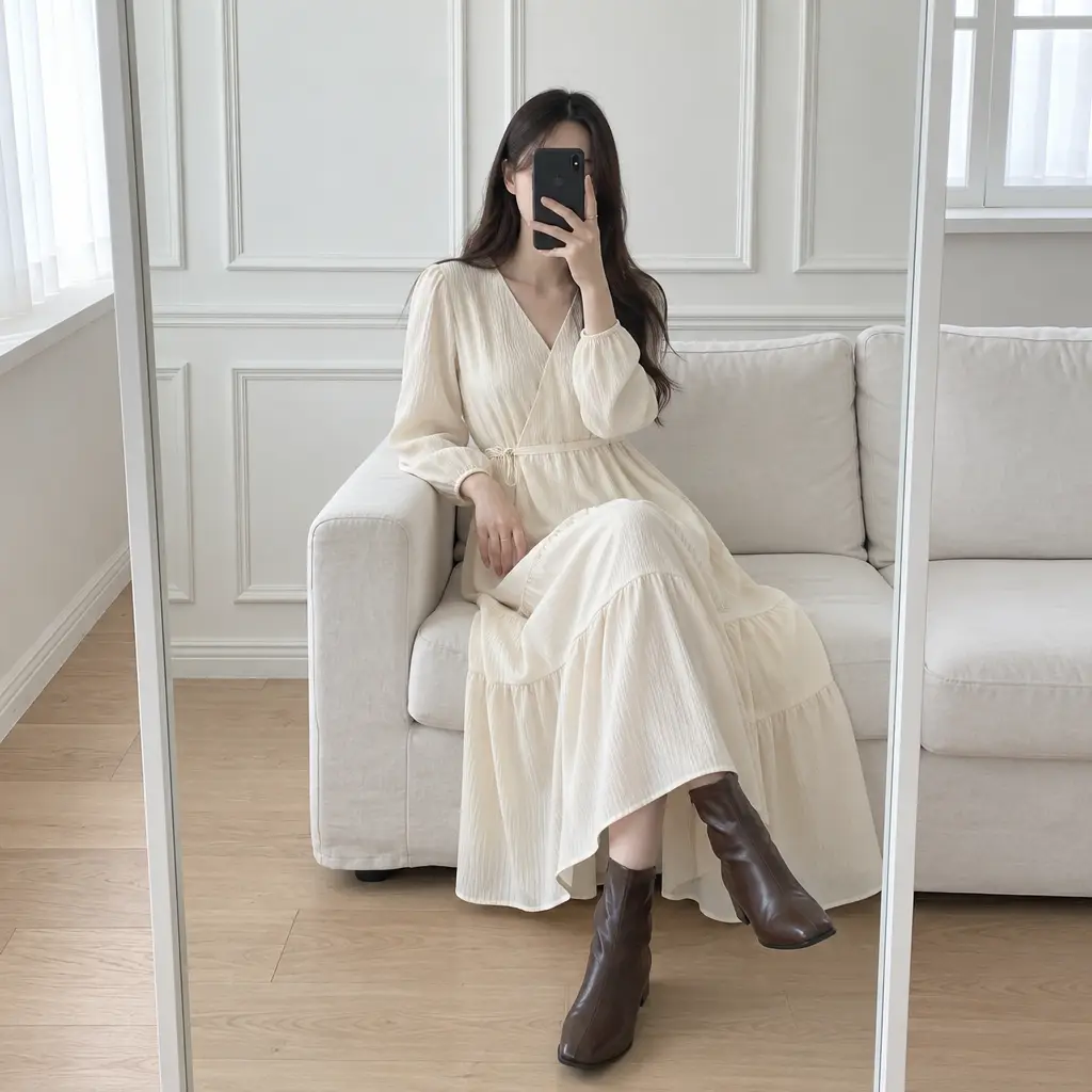 Cozy Wrap Maxi Dress - 코지 랩 맥시 원피스