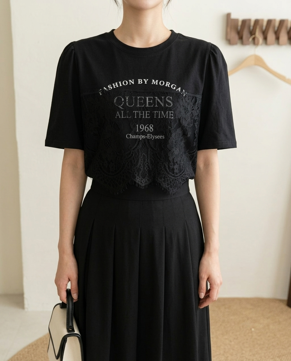 퀸스 레이스 티 - Queens Lace Tee