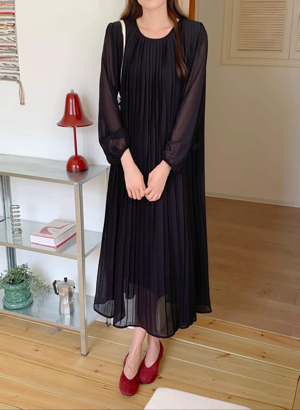 Misty Pleats Long Dress - 미스티 플리츠 롱 드레스