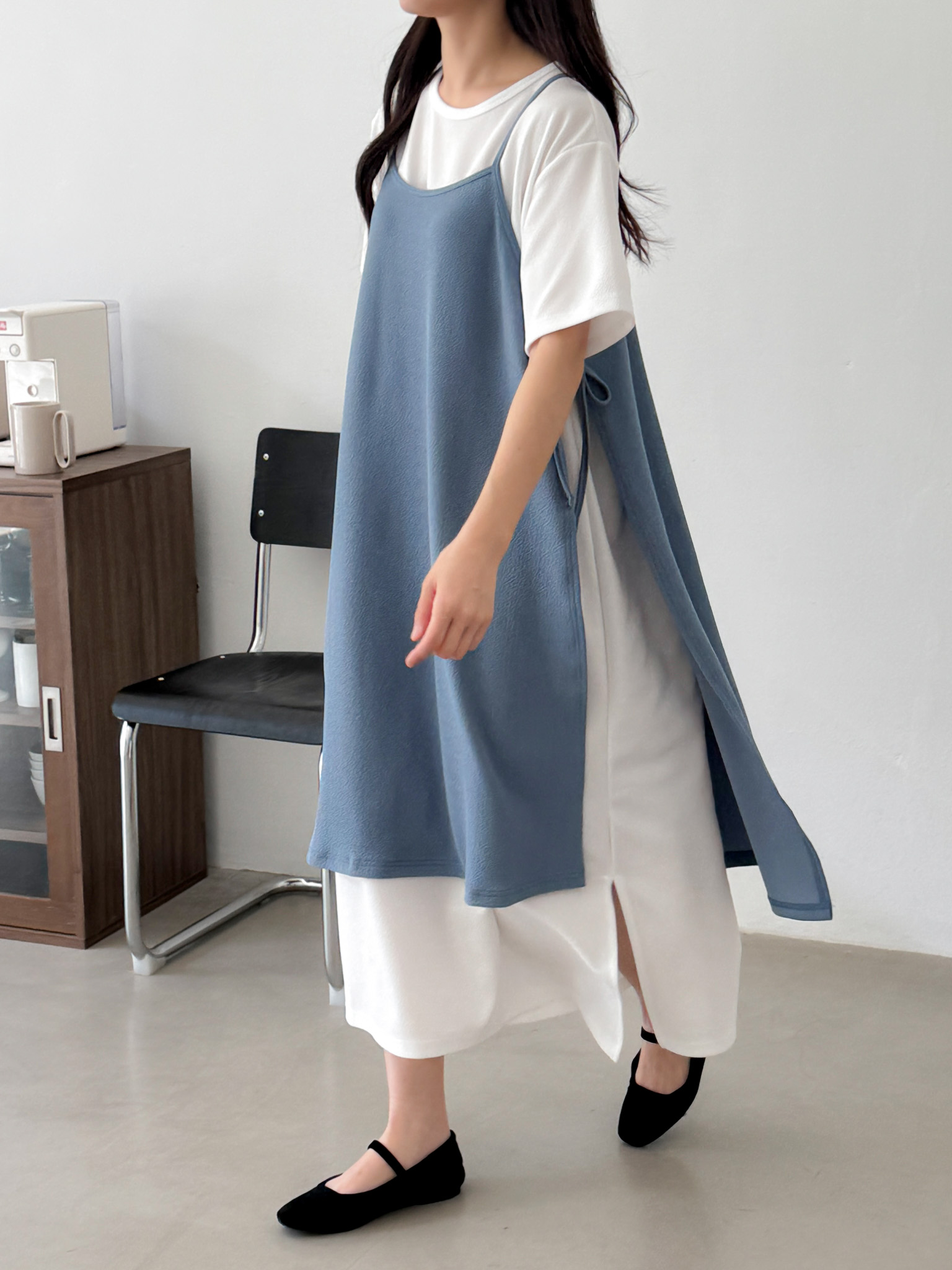 Simple Chic Strap Layer Dress - 심플 시크 스트랩 레이어 드레스