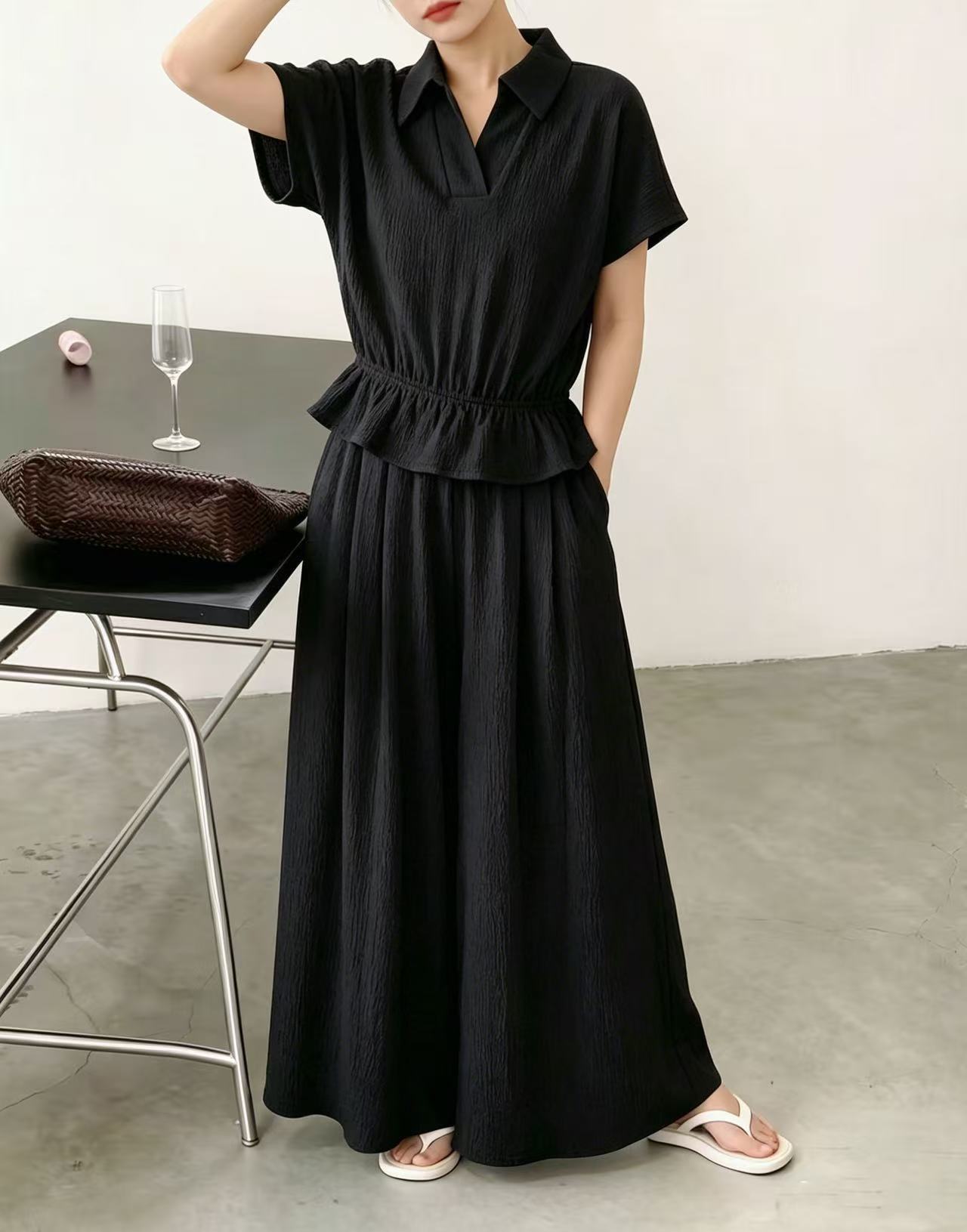 Relax Mood Wide Pants Set - 릴렉스 무드 와이드 팬츠 세트