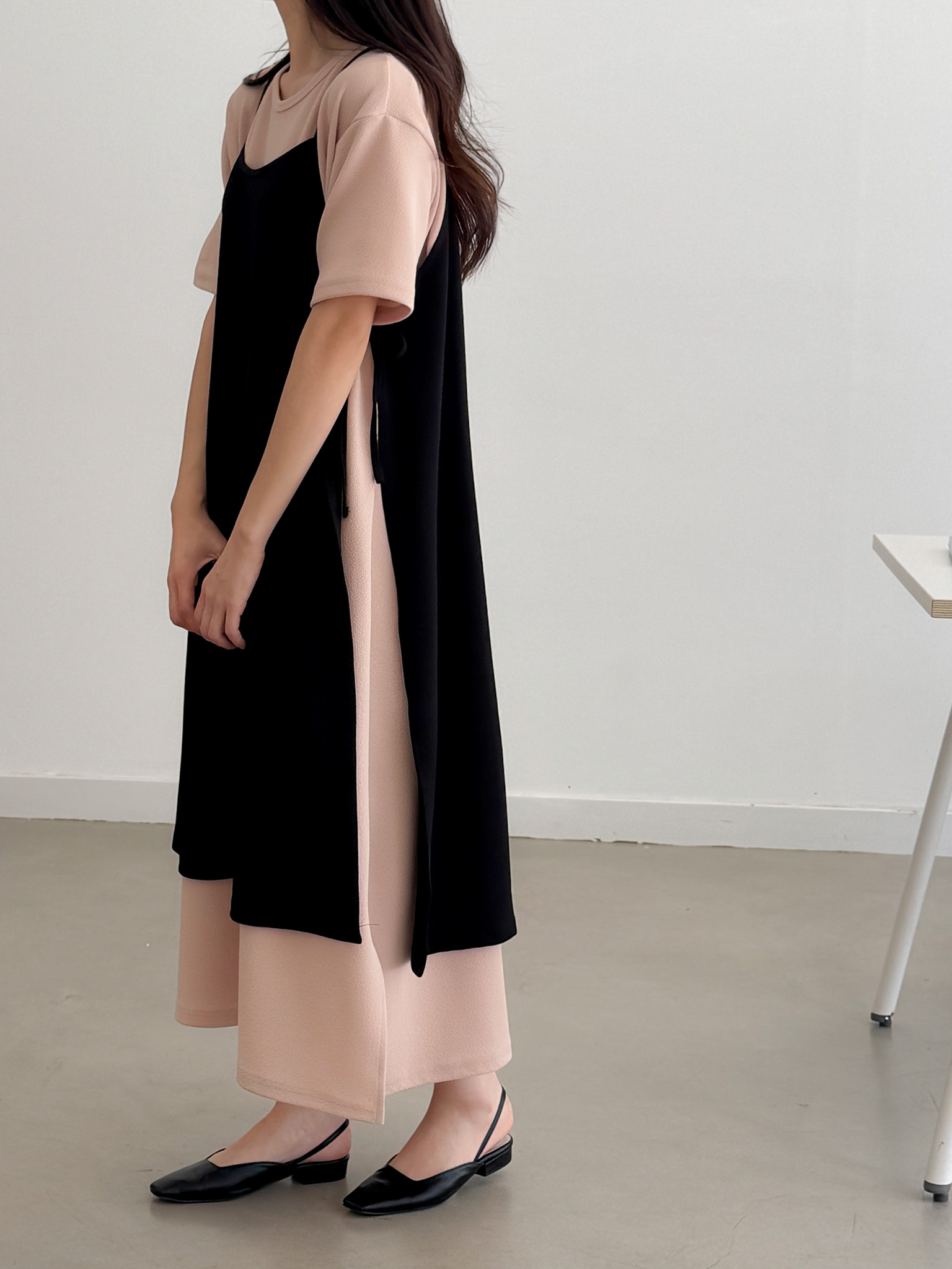 Simple Chic Strap Layer Dress - 심플 시크 스트랩 레이어 드레스