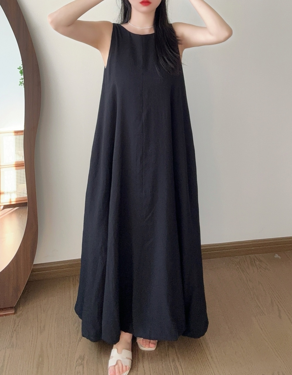 Relax Fit Airy Maxi Dress - 릴랙스 핏 에어리 맥시 드레스