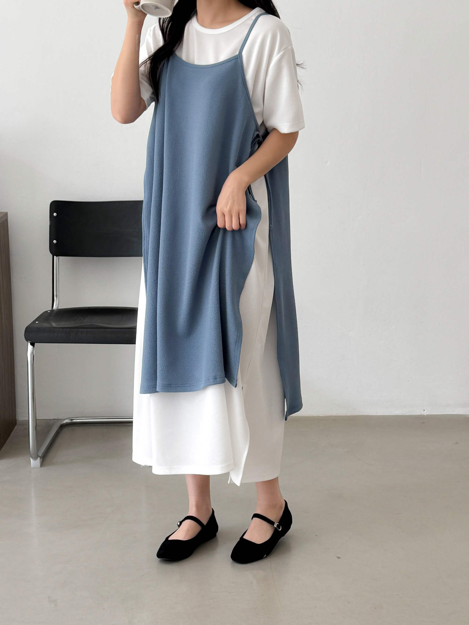Simple Chic Strap Layer Dress - 심플 시크 스트랩 레이어 드레스