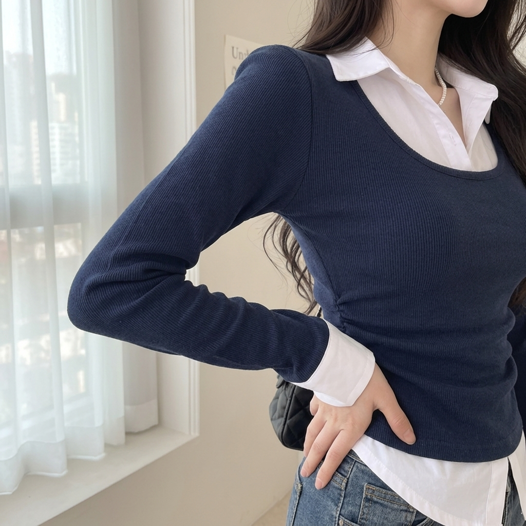 Soft Layer Ribbed Top - 소프트 레이어 골지 탑