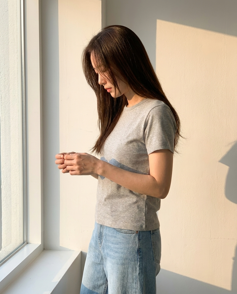 Modern Basic Slim Tee-모던 베이직 슬림 티