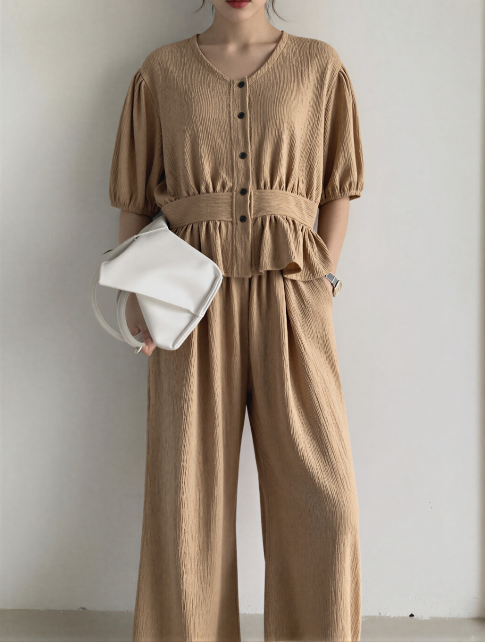 Cozy Muse Peplum Pants Set - 코지 뮤즈 페플럼 팬츠 세트