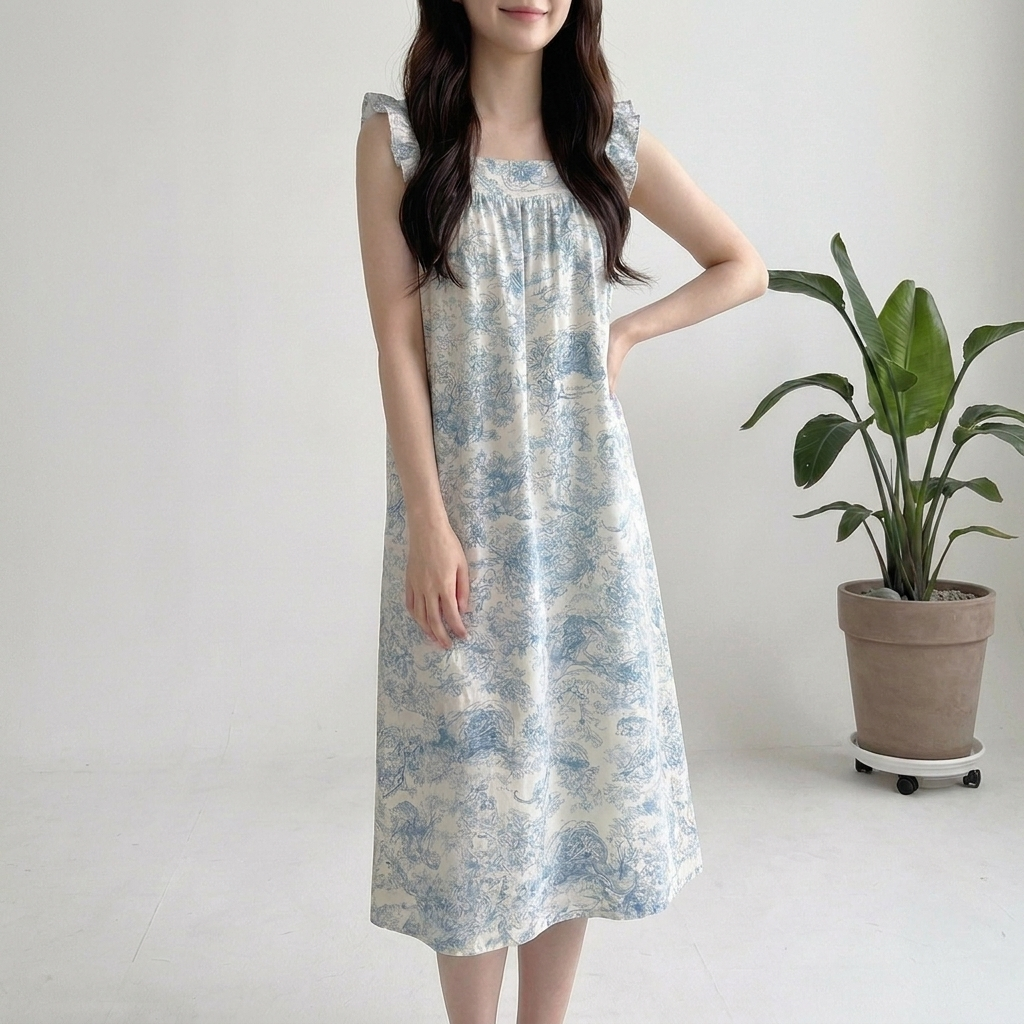 Toile Whisper Maxi Dress - 뜨왈 위스퍼 맥시 드레스