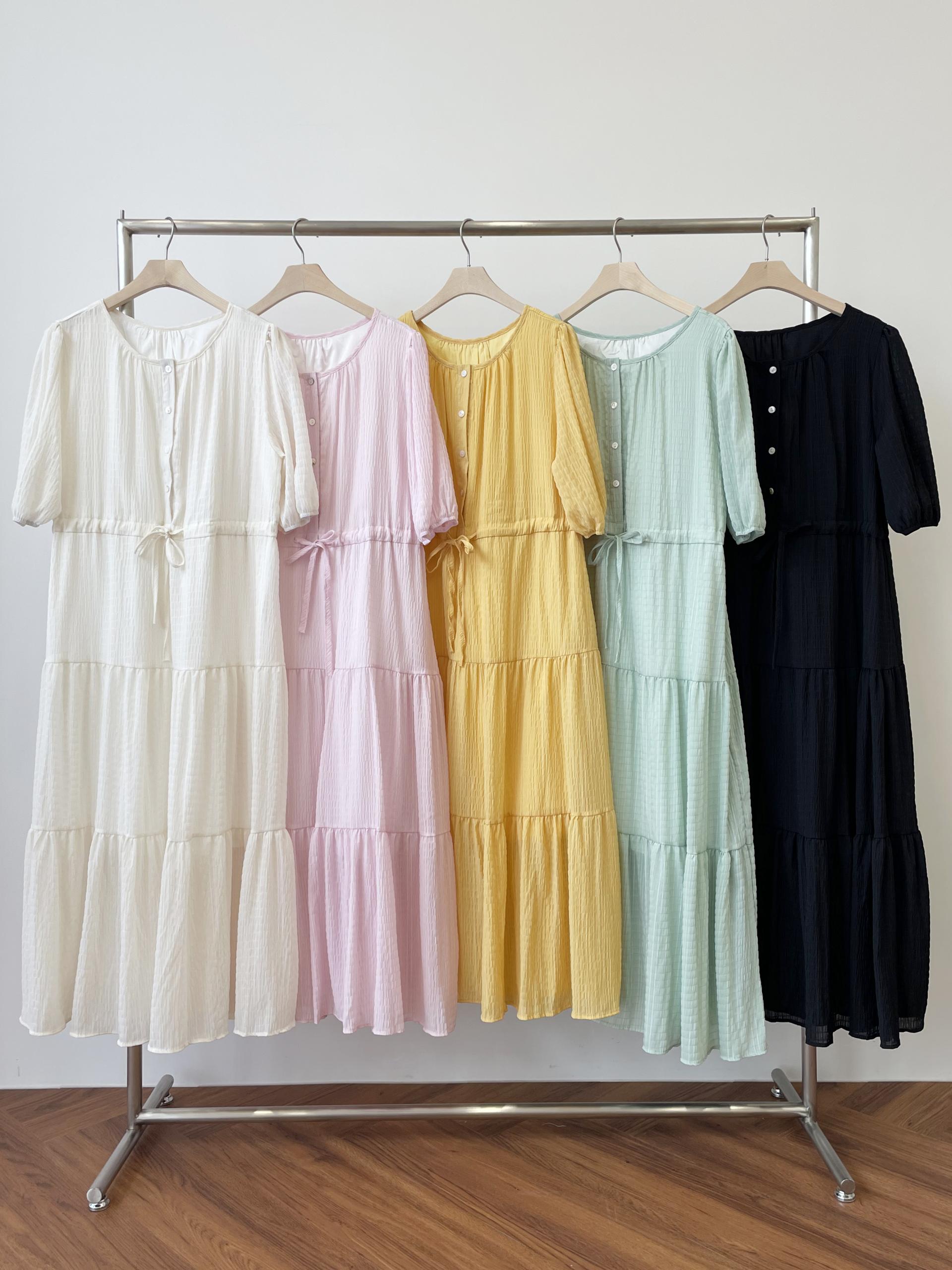 Romantic Button Long Dress - 로맨틱 버튼 롱 원피스