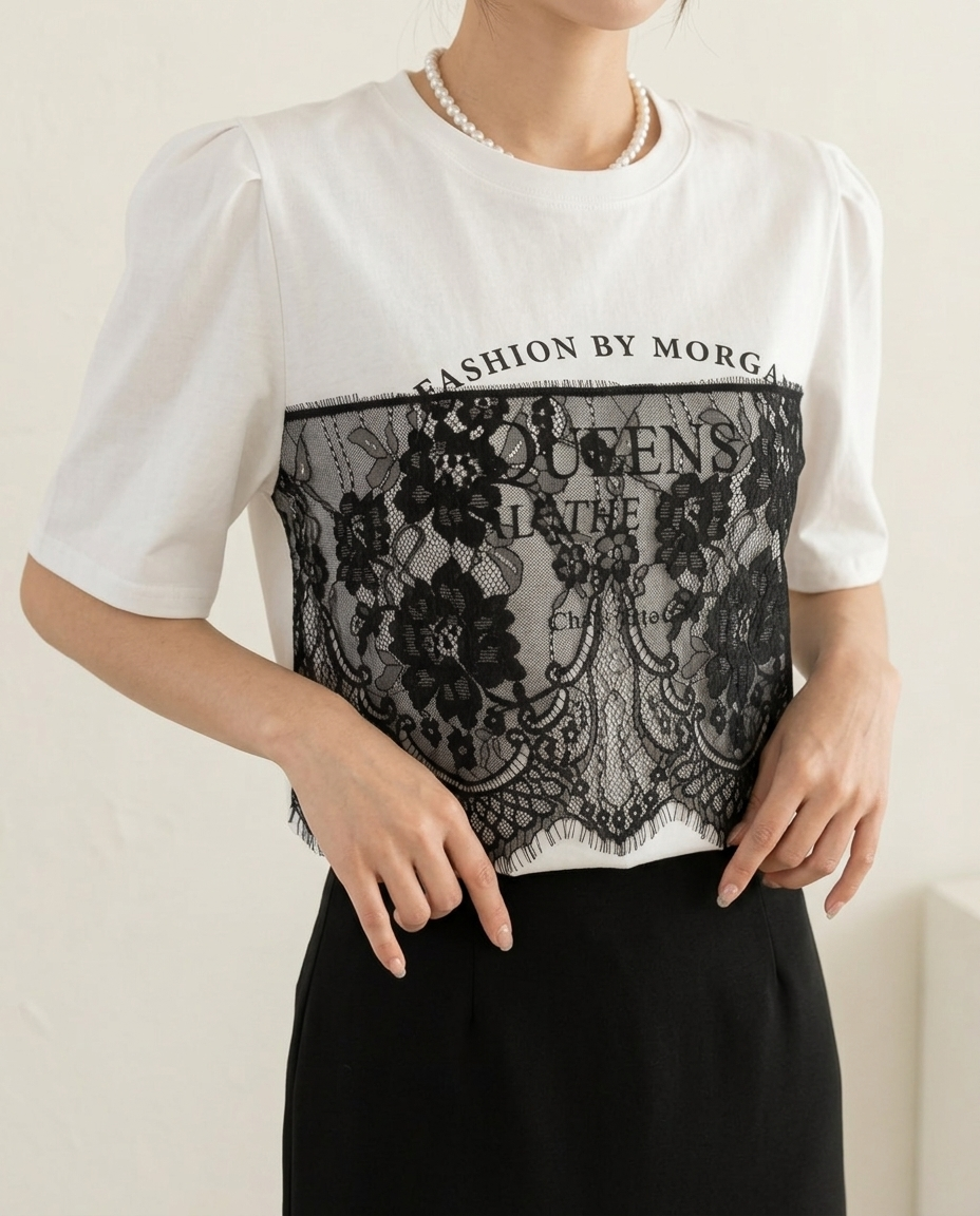퀸스 레이스 티 - Queens Lace Tee