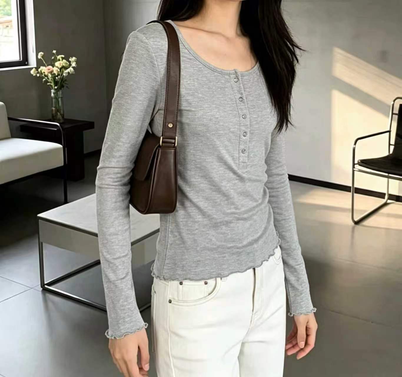 Daily Henley Tee - 데일리 헨리 티셔츠