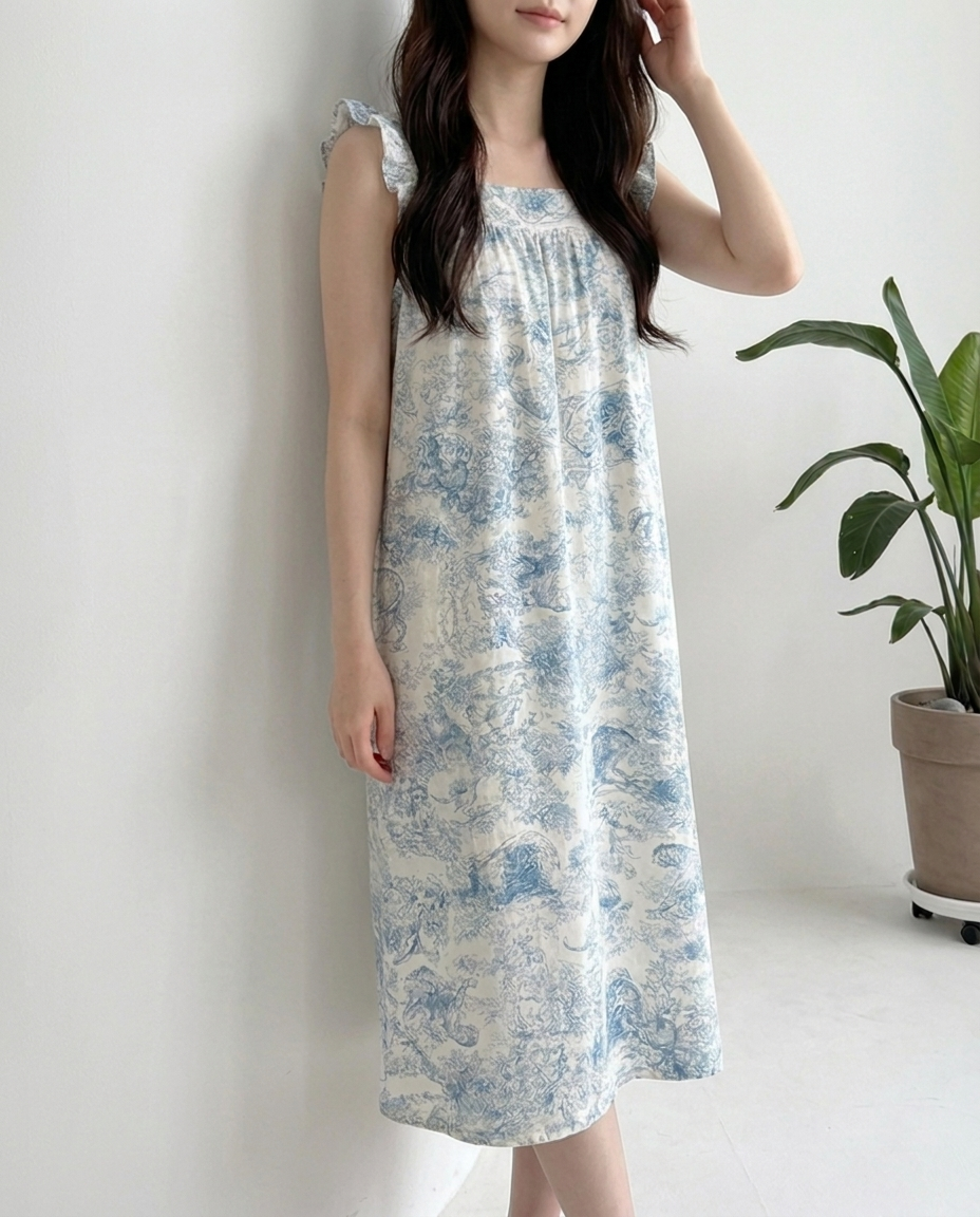 Toile Whisper Maxi Dress - 뜨왈 위스퍼 맥시 드레스