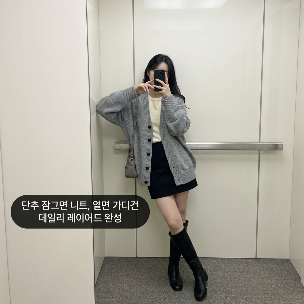 Mild Day Knit Cardigan - 마일드 데이 니트 가디건