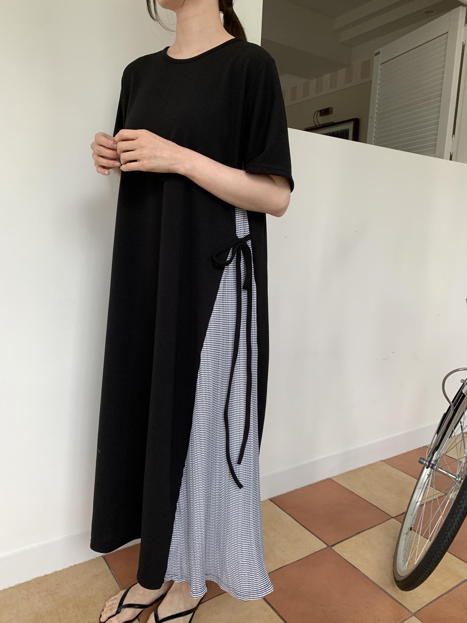 Breezy Ribbon Pleats Dress - 브리지 리본 플리츠 원피스