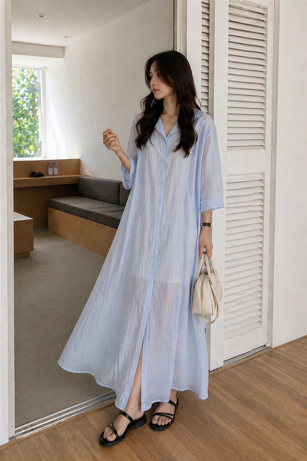 Airy Breeze Shirt Dress - 에어리 브리즈 셔츠 드레스