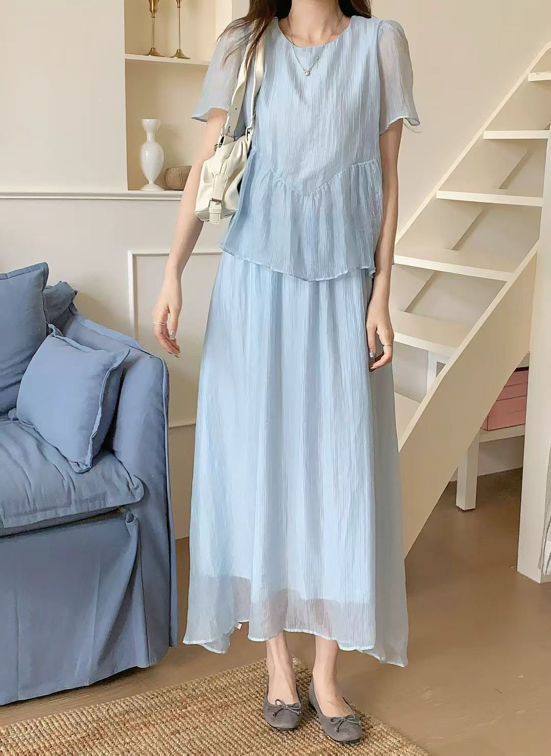 Airy Frill Chiffon Dress - 에어리 프릴 시폰 원피스