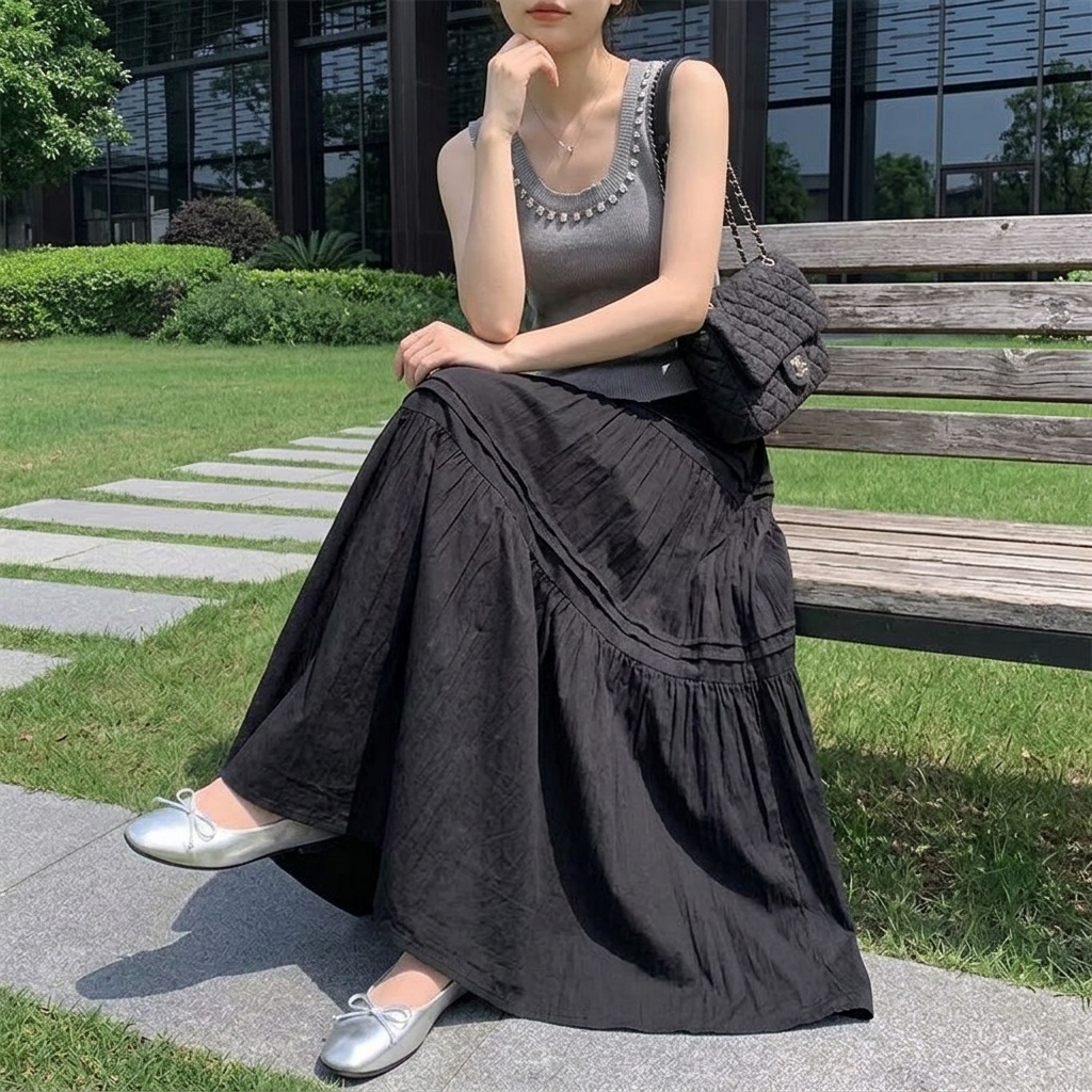 Pure Mood Long Skirt - 퓨어 무드 롱 스커트