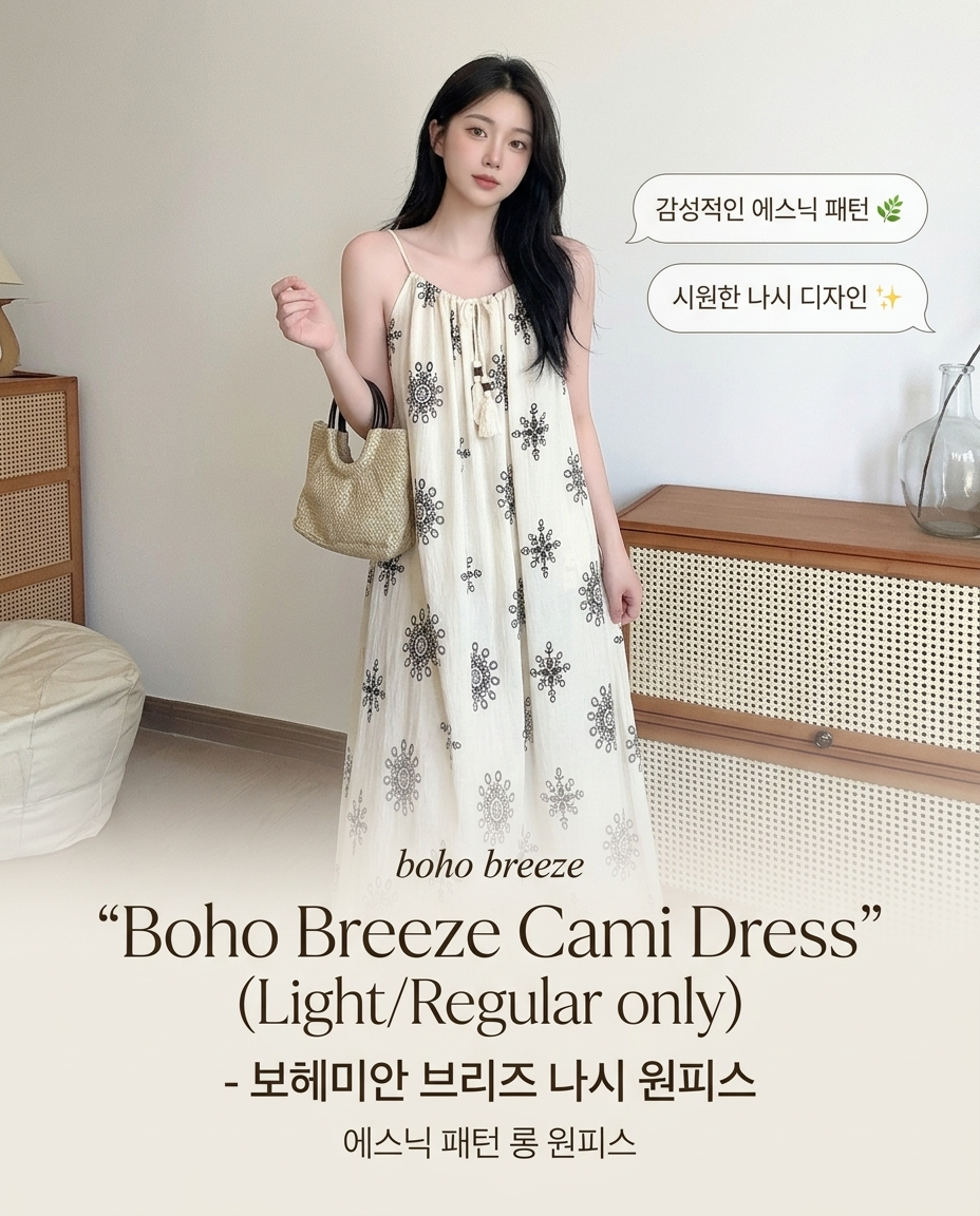 Boho Breeze Cami Dress - 보헤미안 브리즈 나시 원피스