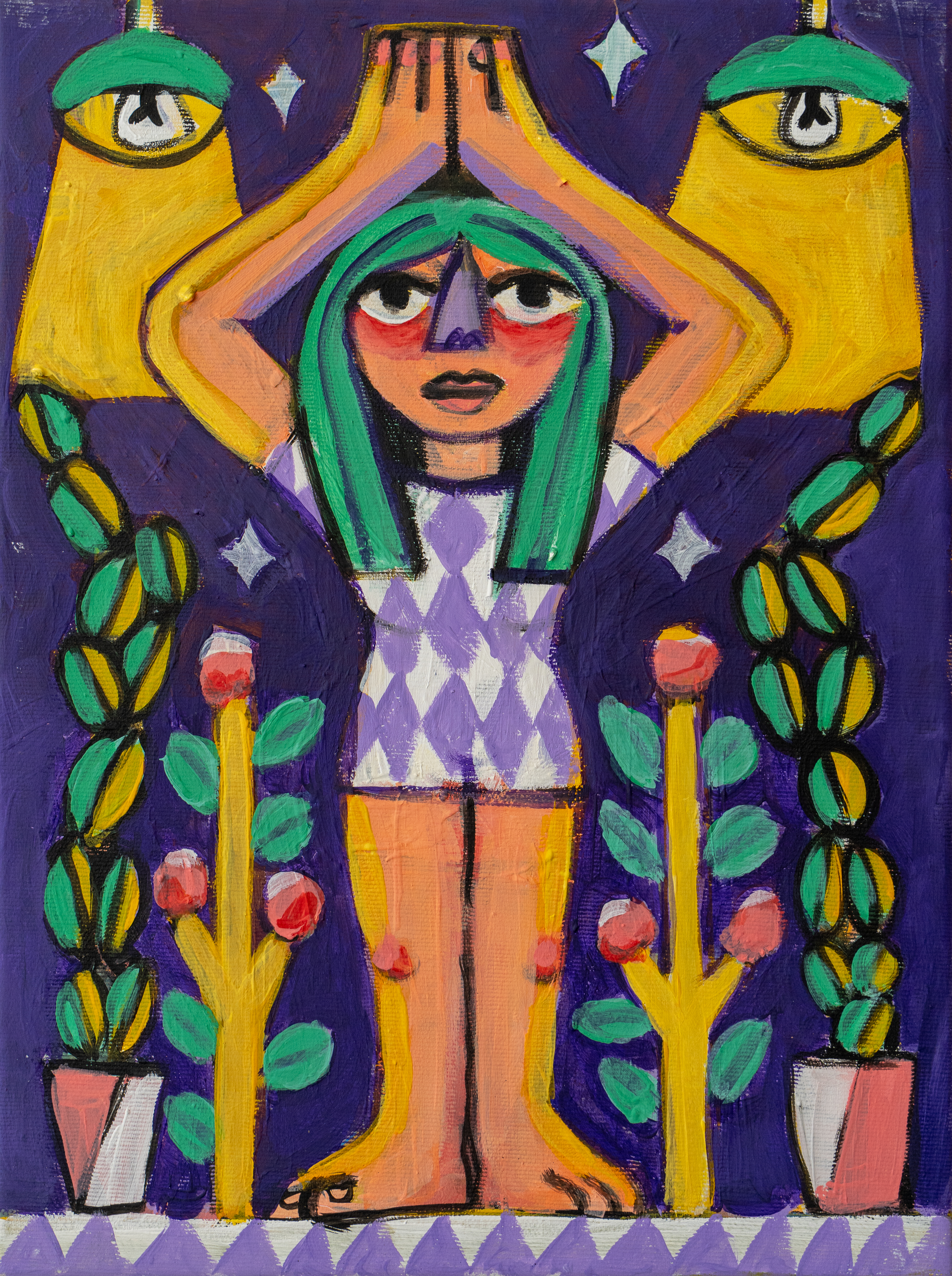 [Pablo Ientile] Yoga class, 40x30cm, Acrylic on canvas, 2026