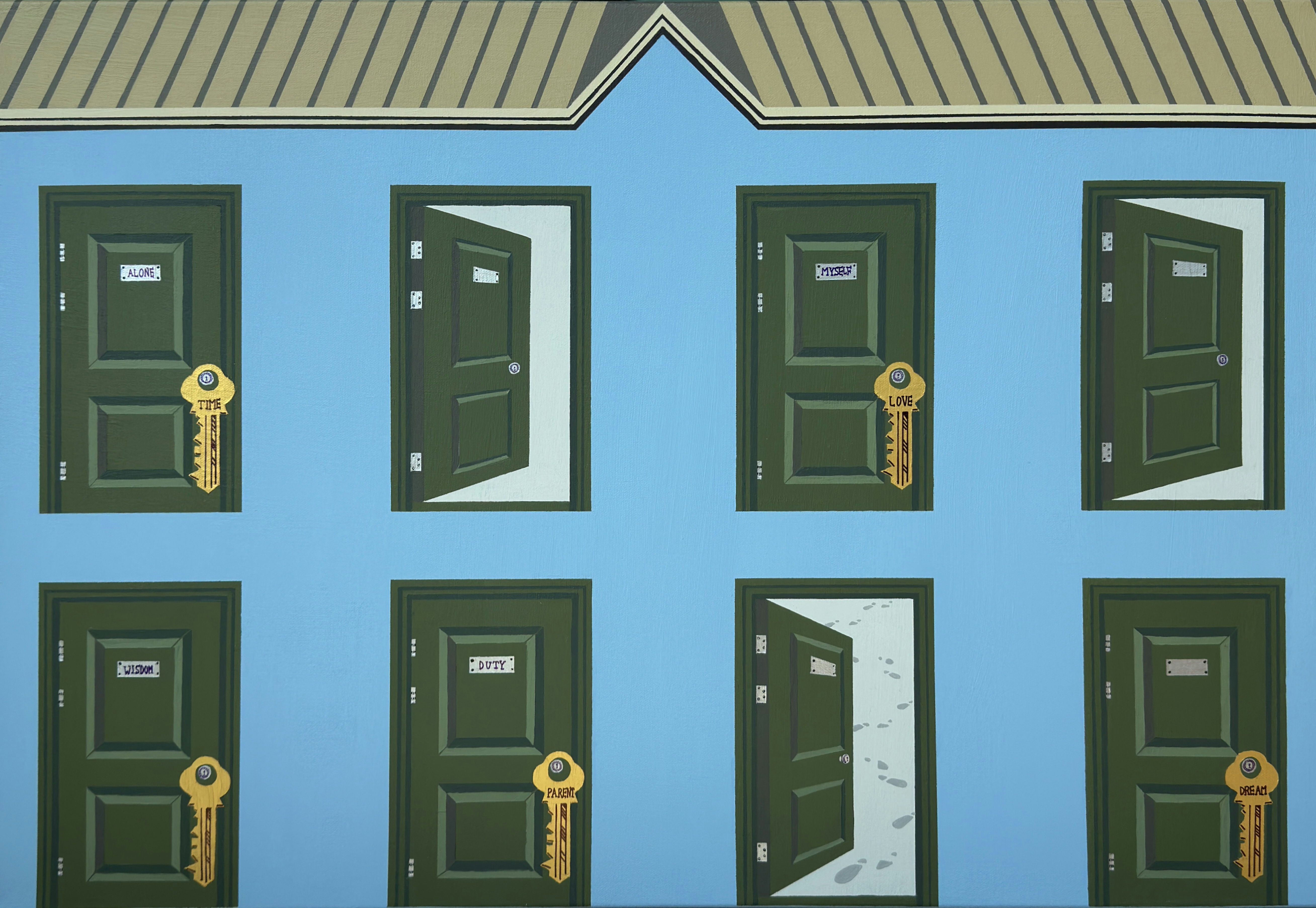 [전유리] Doors, 53x72.7cm, Acrylic on canvas, 2023
