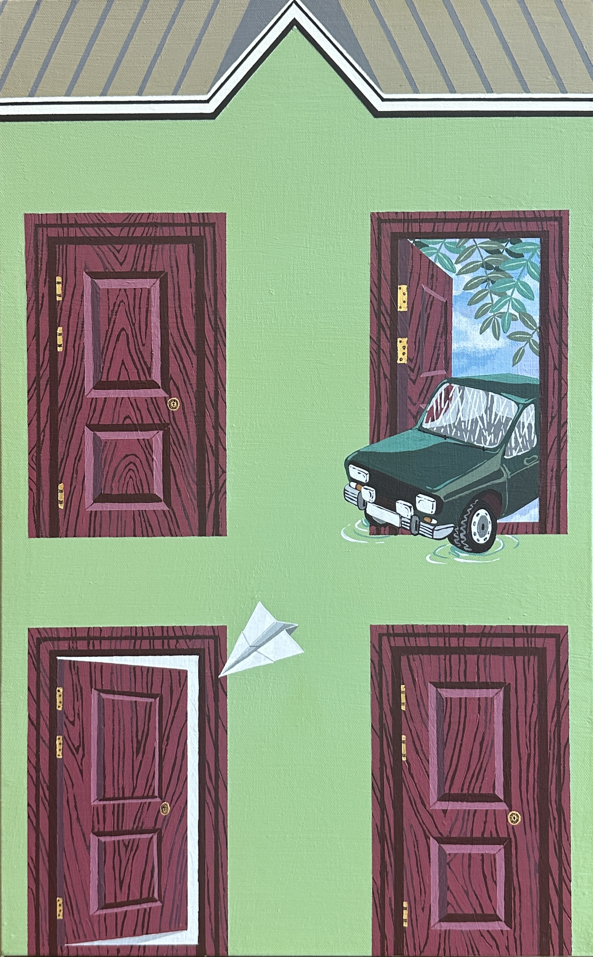 [전유리] Summer rain shower, 53x33cm, Acrylic on canvas, 2026