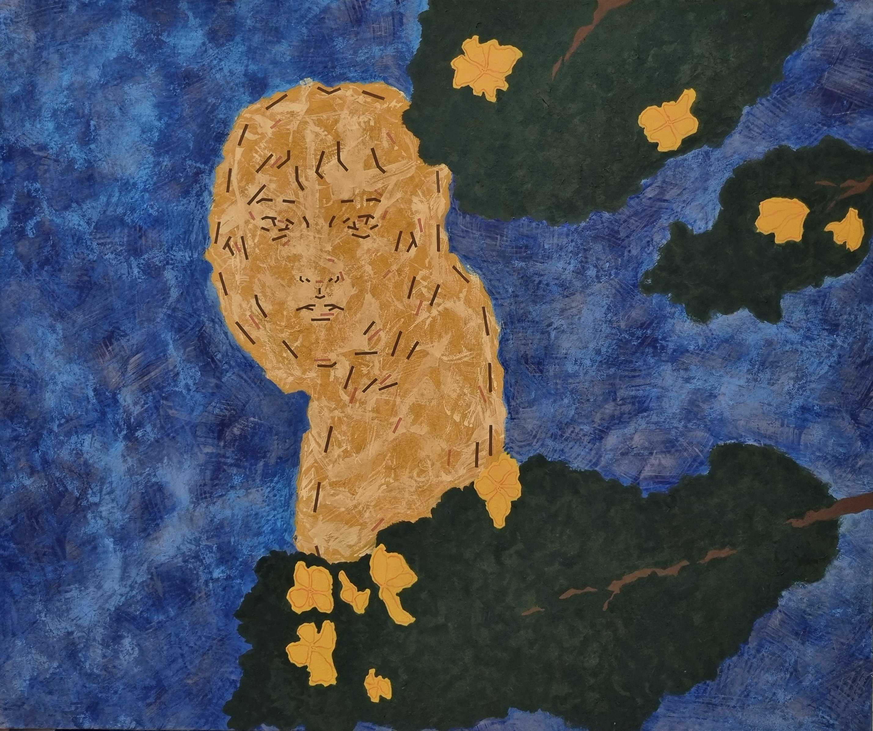 [선호] 나는 다르기를, 72.7x60.6cm, 장지에 안료, 2024
