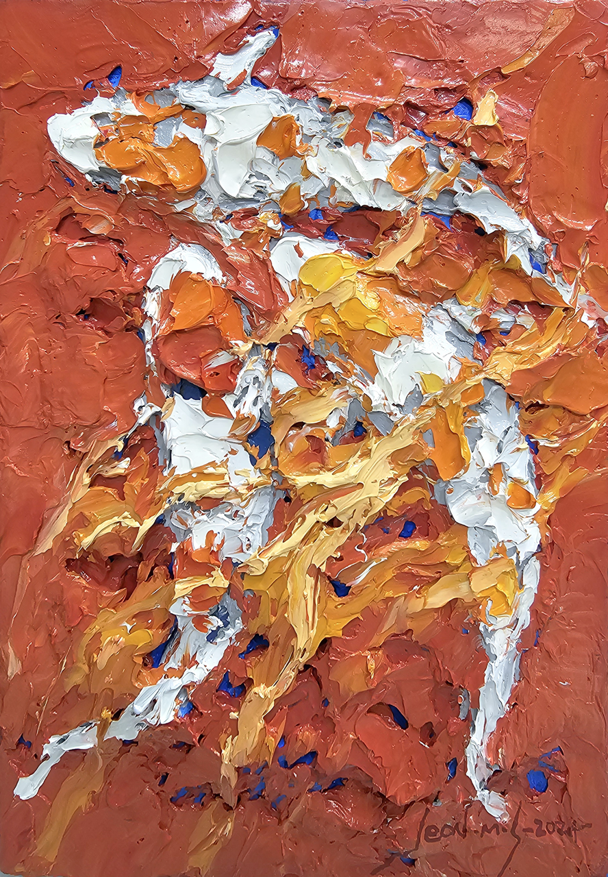 [전미선] KOI 540, 25.8X17.9cm, Mixed media on canvas, 2024