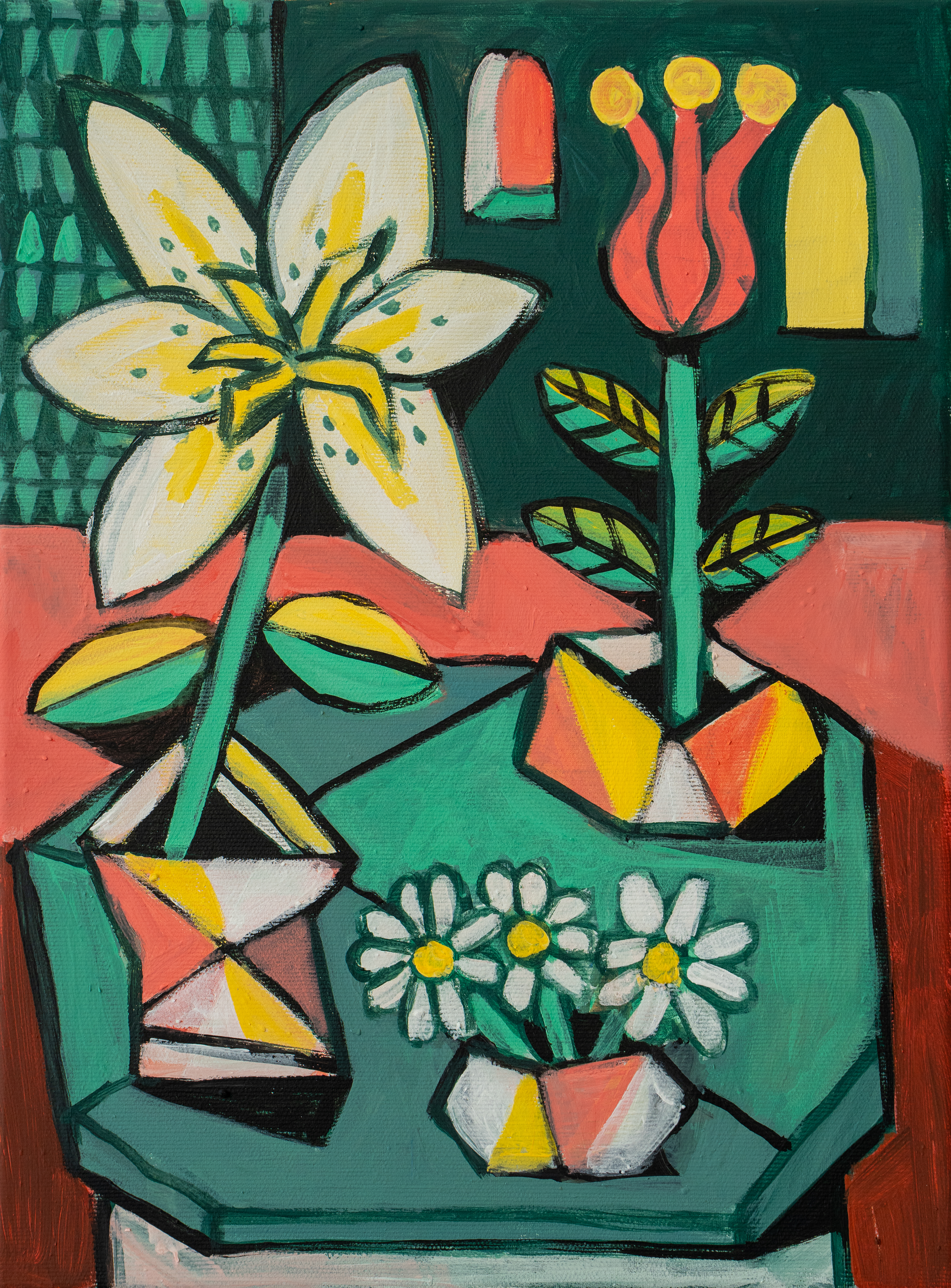 [Pablo Ientile] Oriental House ll, 40x30cm, Acrylic on canvas, 2026