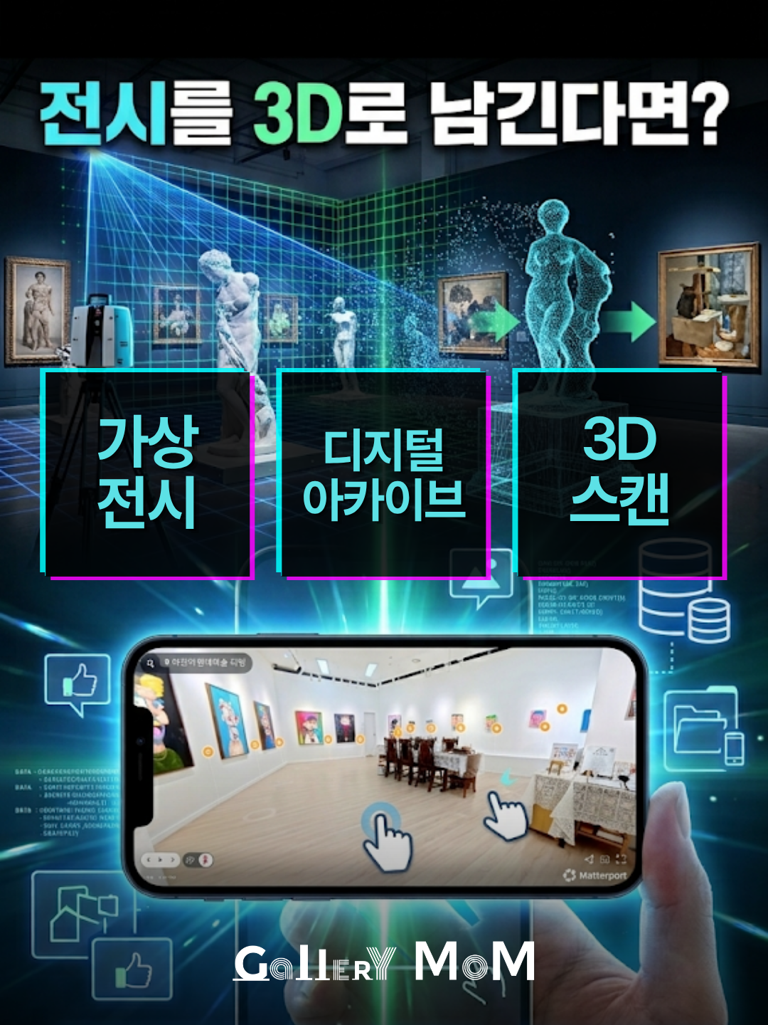 [갤러리몸] VR 가상투어 디지털 아카이브 / 메타포트 3D 공간 촬영으로 오프라인 매장을 온라인에 그대로!