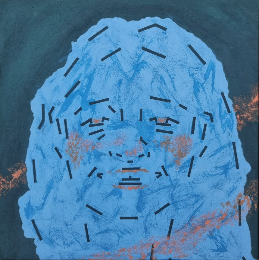 [선호] 잊을 때까지, 22.0x22.0cm, 장지에 안료, 2025