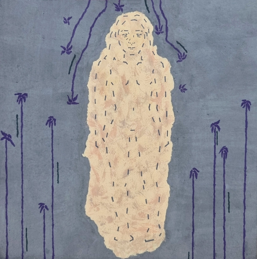 [선호] 내가 나에게, 22.0x22.0cm, 장지에 안료, 2025