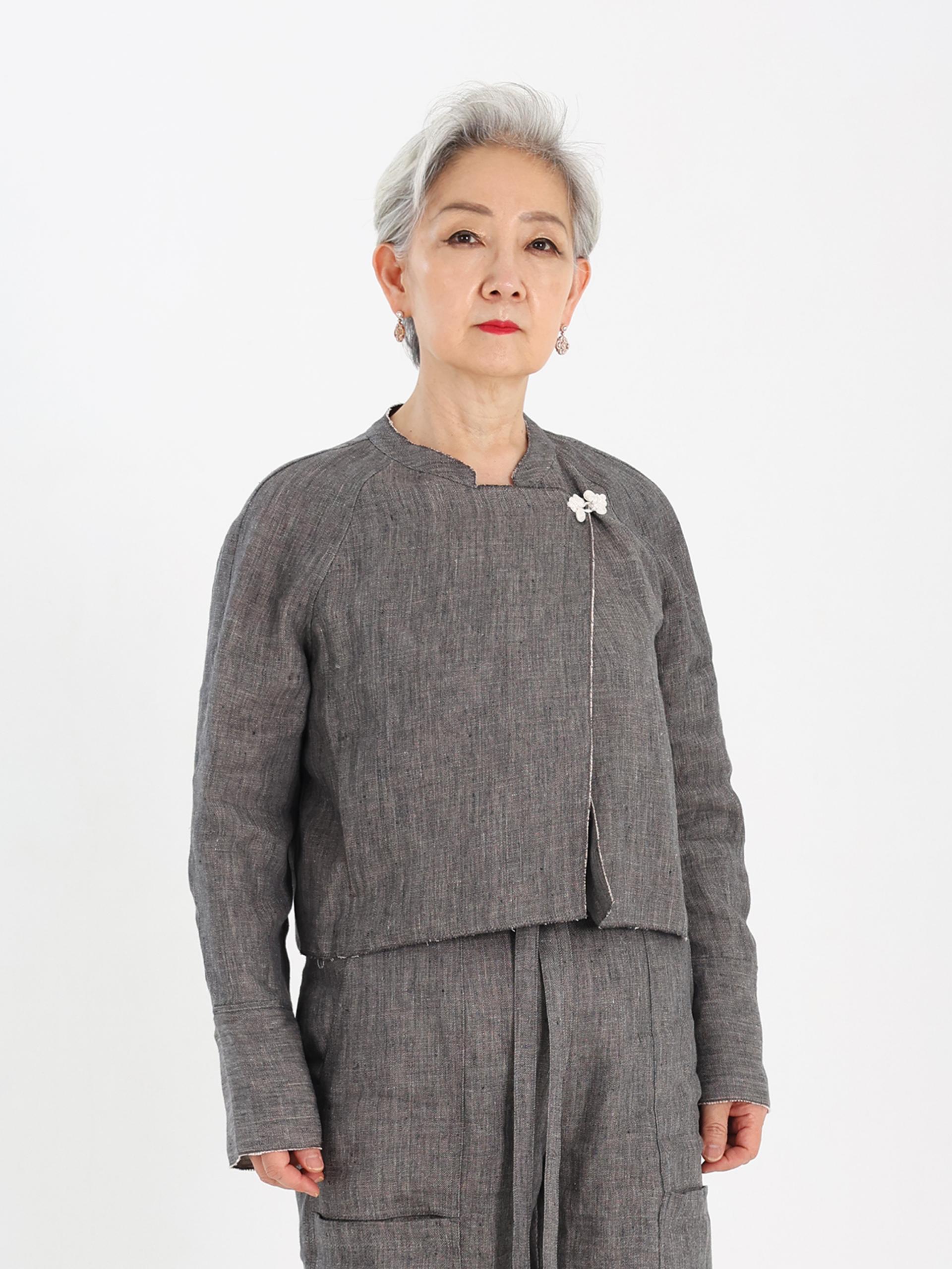 린넨 리버서블 자켓 / Custom Brown