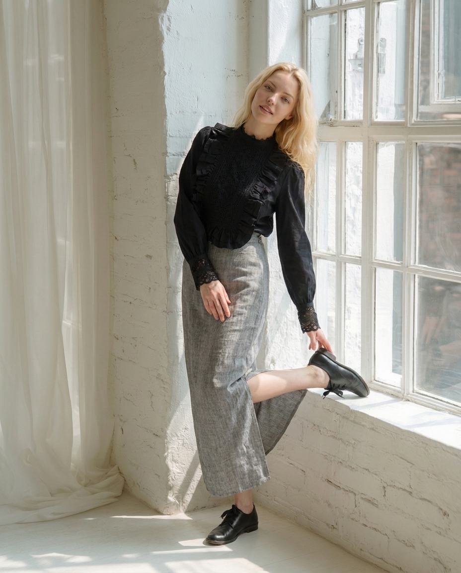 Lace Elle Blouse (레이스 엘르 블라우스) 2색