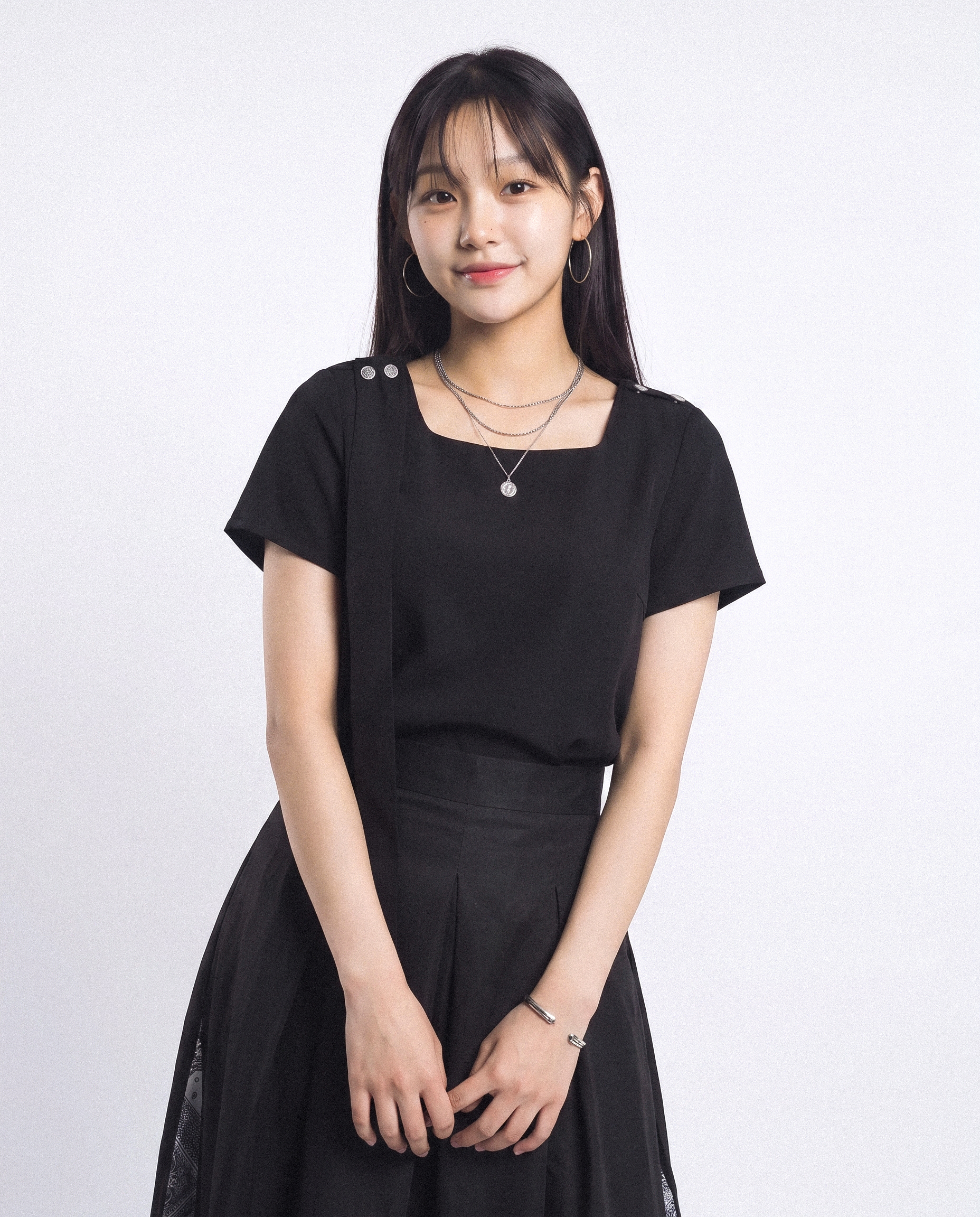 에클라 새시 블라우스